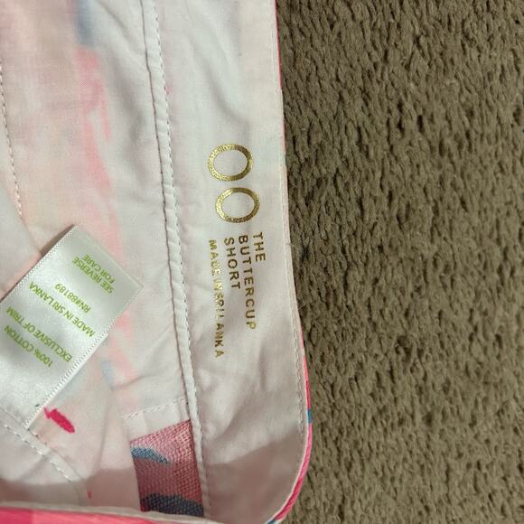 Lilly Pulitzer Pink Blue Sea Print The Buttercup Scalloped Womens Shorts Size 00 - Picture 5 of 8